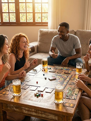 cerveja zero imagem carrossel pessoas confraternizando